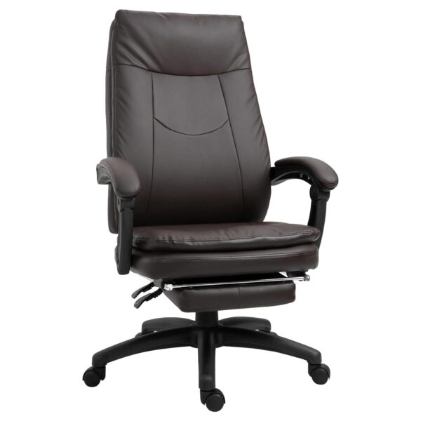 Vinsetto Ergonomischer Bürostuhl - mit Fußstütze - 64 x 64 x 112-120 cm - gepolstert Wohnen & Kochen