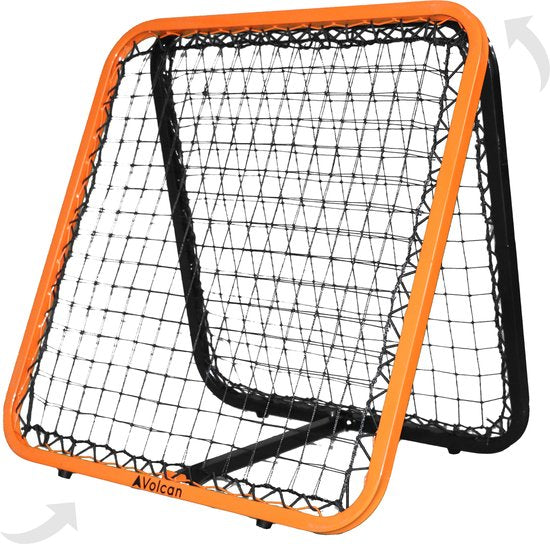 Volcan Doppelseitiger Rebounder - Fußball-Trainingsgerät - Verstellbarer Fußball-Bouncer - 85 x 85 cm - Inklusive Bodenanker - Doppelte Progression Hobby & Sport