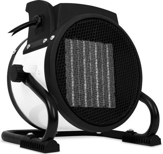 VONROC Elektroheizgerät - Strahlheizgerät - Heizlüfter - Keramik - 3 Stufen: 1000W/2000W/Ventilator - für Räume bis zu 20m2 - weiß Wohnen & Kochen