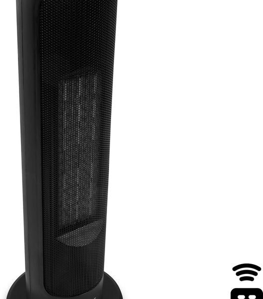 VONROC Elektroheizung - Heizlüfter - 1200W/2000W - Turmmodell - Keramik - ECO Mode - Swing-Funktion - LED-Display - Inkl. Fernbedienung - Thermostat und Timer - 20m2 Wohnen & Kochen