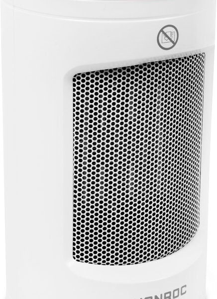 VONROC Elektroheizung - Heizlüfter - 600W/1200W - Keramik - weiß - 3 Einstellungen - Swing-Funktion - LED-Anzeige - Thermostat und Timer - Ø 13