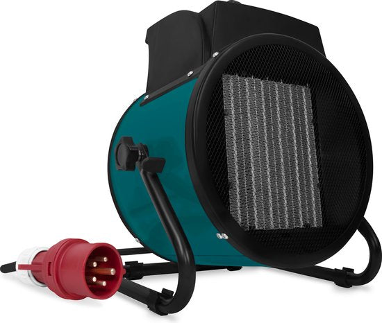 VONROC Elektroheizung - Heizlüfter - Werkstattheizung - Leistung 400V - 3300W/5000W - Keramik - Thermostat - für Räume bis zu 48m2 Wohnen & Kochen