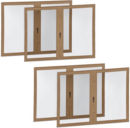 VONROC Seitenwände mit Moskitonetz - Für Premium Partyzelt PT501XX - 50+ UV Schutz - Beige Haus & Garten