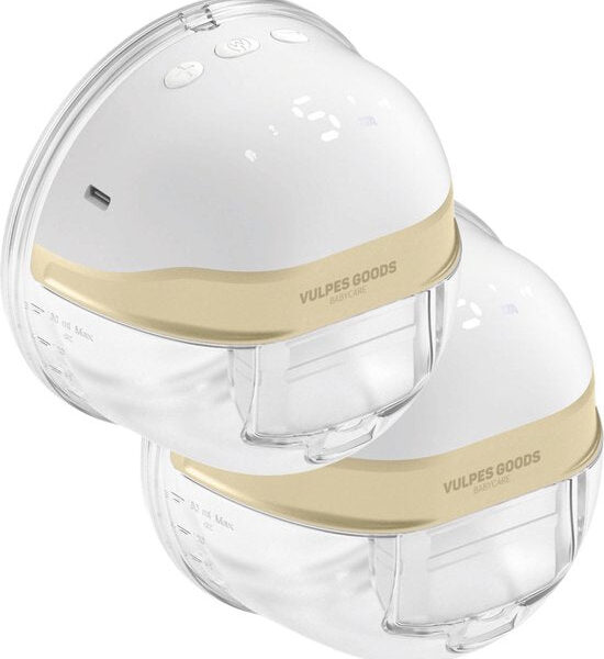 Vulpes Goods® BabyCare - Hands-free Breast Pump - Elektrische kabellose Milchpumpe - Tragbar - Doppelte elektrische Hands-free Pumpe - PRO Version Wohnen & Kochen