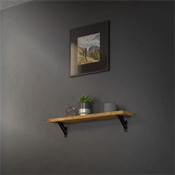 Wandkonsole Regalhalterung 2er Set 120 x 120 mm Schwarz aus Aluminium ML-Design 8023