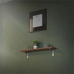 Wandkonsole Regalhalterung 2er Set 120 x 120 mm Silber aus Aluminium ML-Design 8023