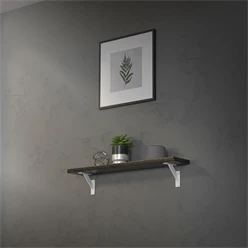 Wandkonsole Regalhalterung 2er Set 120 x 120 mm Weiß aus Aluminium ML-Design 8023