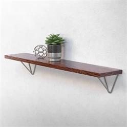 Wandkonsole Regalhalterung 2er Set 160 x 155 x 170 mm Grau aus Stahl ML-Design 8023