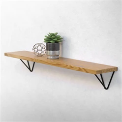 Wandkonsole Regalhalterung 2er Set 160 x 155 x 170 mm Schwarz aus Stahl ML-Design 8023