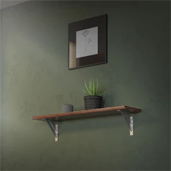 Wandkonsole Regalhalterung 2er Set 180 x 180 mm Silber aus Aluminium ML-Design 8023
