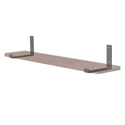 Wandkonsole Regalhalterung 2er Set 200 x 140 mm Grau Stahl ML-Design 8023