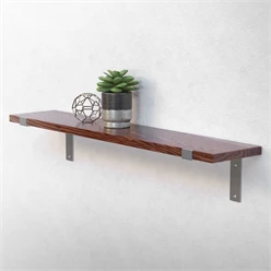 Wandkonsole Regalhalterung 2er Set 200 x 145 mm Grau aus Stahl ML-Design 8023