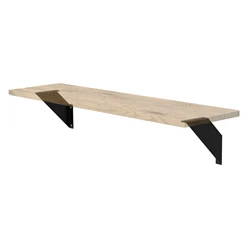 Wandkonsole Regalhalterung 2er Set 200 x 200 mm Schwarz aus Stahl ML-Design 8023
