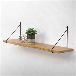 Wandkonsole Regalhalterung 2er Set 200 x 250 cm Schwarz aus Stahl ML-Design 8023