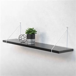 Wandkonsole Regalhalterung 2er Set 200 x 250 mm Weiß aus Stahl ML-Design 8023