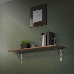 Wandkonsole Regalhalterung 2er Set 240 x 240 mm Silber aus Aluminium ML-Design 8023