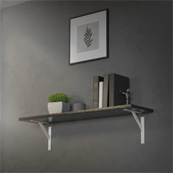 Wandkonsole Regalhalterung 2er Set 240 x 240 mm Weiß aus Aluminium ML-Design 8023