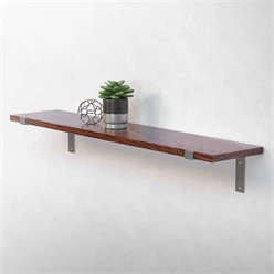 Wandkonsole Regalhalterung 2er Set 250 x 145 mm Grau aus Stahl ML-Design 8023