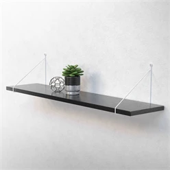 Wandkonsole Regalhalterung 2er Set 250 x 250 cm Weiß aus Stahl ML-Design 8023