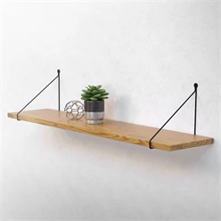Wandkonsole Regalhalterung 2er Set 250 x 250 mm Schwarz aus Stahl ML-Design 8023