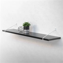 Wandkonsole Regalhalterung 2er Set 265 x 180 mm Weiß aus Stahl ML-Design 8023