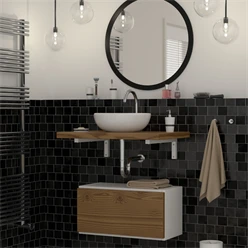 Wandkonsole Regalhalterung 2er Set 400 x 150 mm Weiß aus Stahl ML-Design 2081