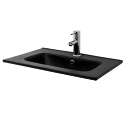 Waschbecken Eckig mit Überlauf 61x46x16