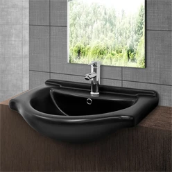 Waschbecken Oval mit Überlauf 67