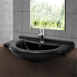 Waschbecken Oval mit Überlauf 77x50