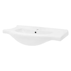 Waschbecken Oval mit Überlauf 86x51
