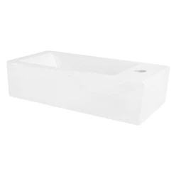 Waschbecken Rechts bündig 51x25x13 cm Weiß aus Keramik ML-Design 2886