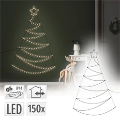 Weihnachtsbaum mit 150 Warmweiße LEDs 150 cm aus Metall und Kunststoff 596