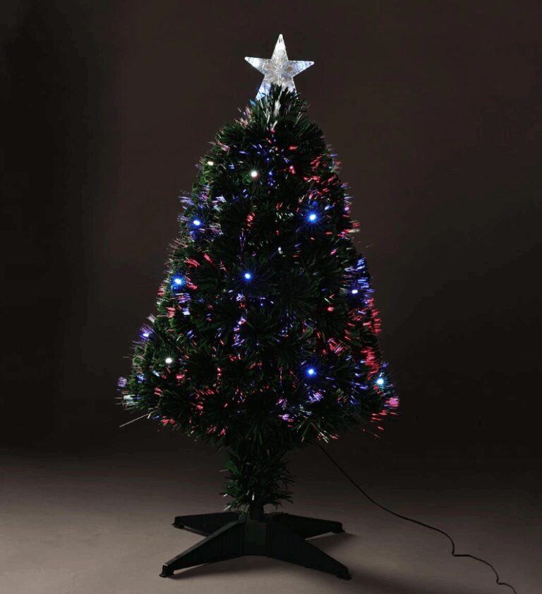 Weihnachtsbaum mit farbigen Lichtern - Grün - 90cm - Fiberglas Weihnachten
