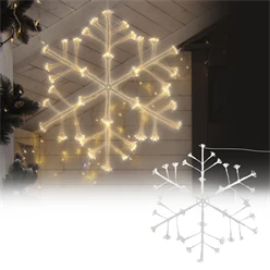 Weihnachtsdeko LED Schneeflocke mit 288 Warmweißen LEDs aus Metall 596