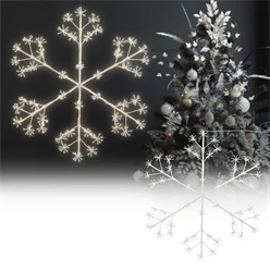 Weihnachtsdeko LED Schneeflocke mit 384 warmweißen LEDs IP44 120 cm 2608