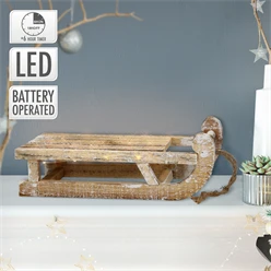 Weihnachtsdeko Schlitten mit 25 Warmweißen LEDs 31