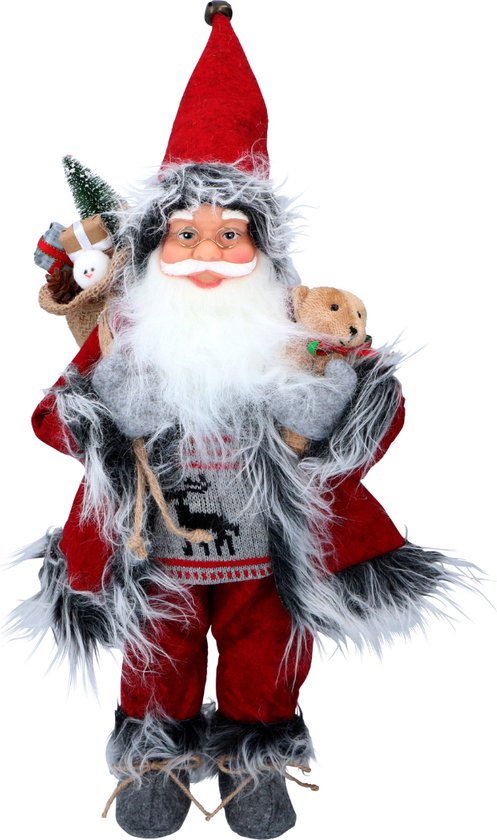 Weihnachtsgeschenke Santa Doll - Weihnachtsdekoration für Indoor - 46cm - Rot Weihnachten