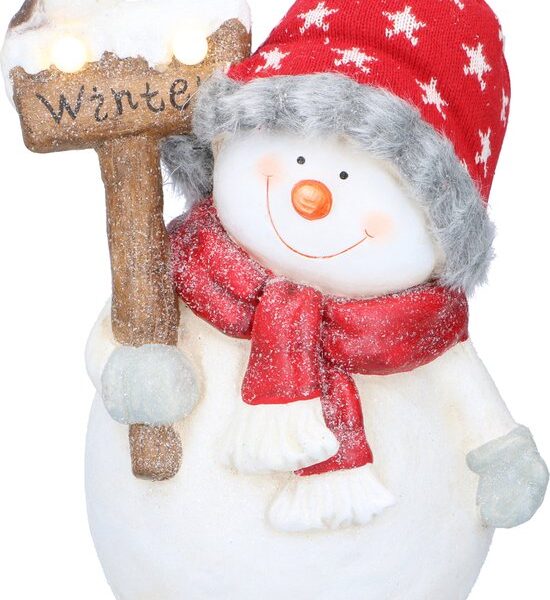 Weihnachtsgeschenke Weihnachten Figur Schneemänner Paar - Figurine 36CM - Weihnachtsdekorationen für Innen und Außen