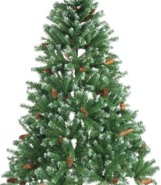 Weihnachtsgeschenke Weihnachtsbaum Empire Fichte mit Schnee und Tannenzapfen - 180 cm - 708 Knospen Weihnachten
