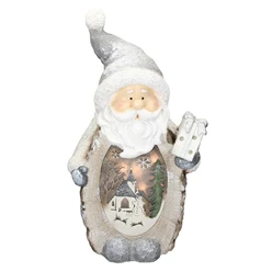Weihnachtsmann mit LED Beleuchtung 52 cm aus Polyresin 596