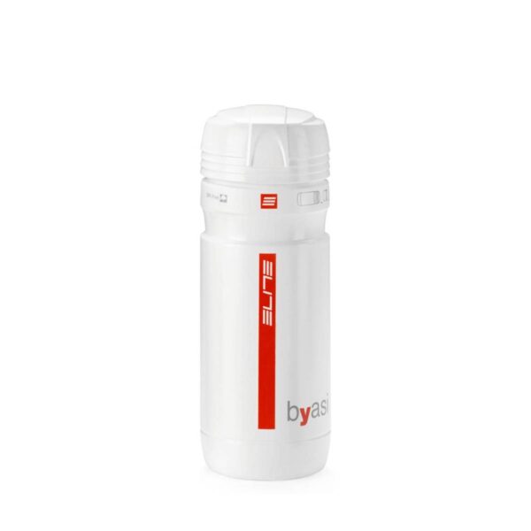 Weiße Werkzeugflasche von Elite Byasi Fahrradzubehör