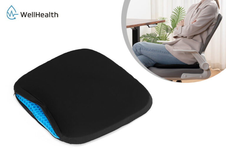 Wellhealth bequemes Gelkissen - passend für jeden Stuhl - Schwarz Wohnen & Kochen