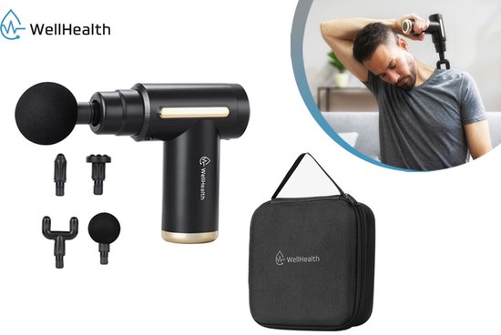Wellhealth - Wiederaufladbare Mini-Massagepistole für geschmeidige Muskeln - Mini-Massagepistole Schön & Gesund