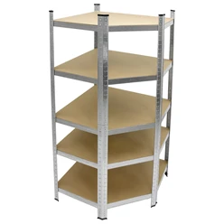 Werkstattregal 180x70x40 cm Silber aus MDF und Metall belastbar bis 750 kg 5833