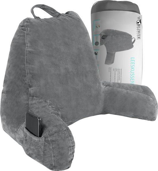 WorldWide products Lesekissen mit Armlehnen - Relaxkissen Memory Foam - für das Bett Wohnen & Kochen