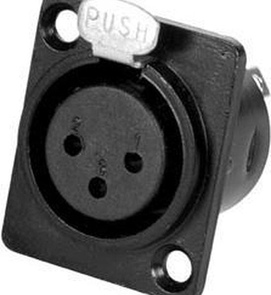 XLR EINBAUSTECKER - XLR 3-POLIGE BUCHSE - SCHWARZ (PCN003) Elektronik