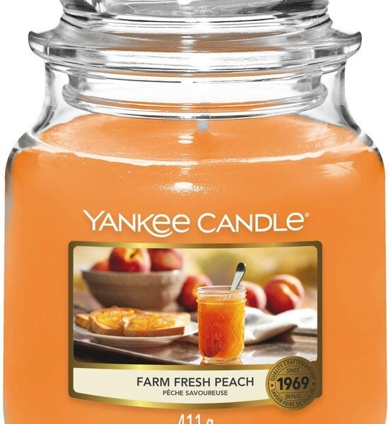 Yankee Candle Farm Fresh Pfirsich Medium Jar Wohnen & Kochen