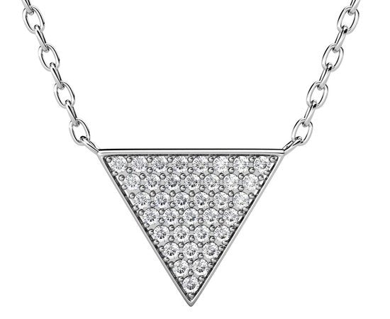 Yolora Damen Halskette mit Anhänger und Kalpa Camaka Kristallen - Farbe Silber - 18K Weißgold plattiert - Geschenkbox - Muttertagsgeschenk Geschenke