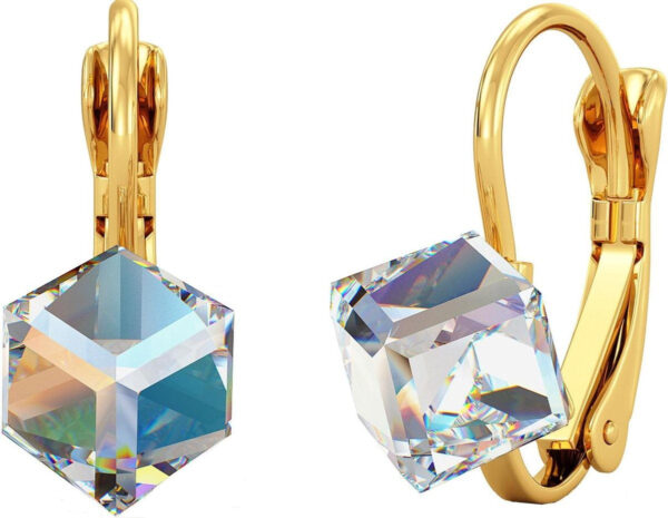 Yolora Damen Ohrringe mit Kalpa Camaka Kristallen - Gold - 18K Gelbgold plattiert Vertaald