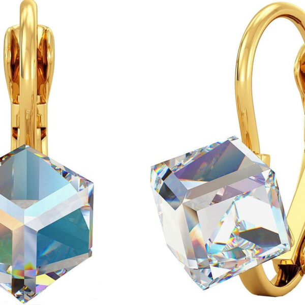 Yolora Damen Ohrringe mit Kalpa Camaka Kristallen - Gold - 18K Gelbgold plattiert Vertaald